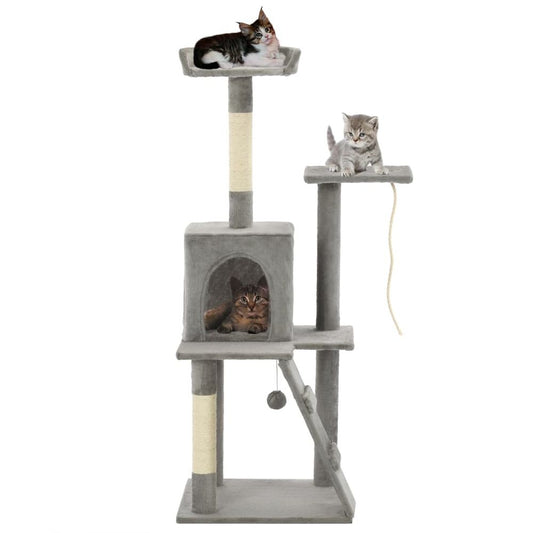 vidaXL Cat Tree with Sisal Scratching Posts 120 cm Grey S069789414