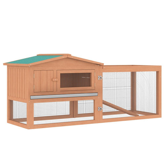 Wooden Rabbit Hutch Enclosure Run House 2 Tier Large Coop Run Pet S0671149238