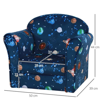 Children Kids Mini Sofa Armchair, Planet-Themed Chair, for Bedroom, Playroom S0671097240