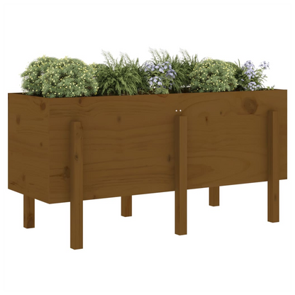 vidaXL Garden Raised Bed Honey Brown 121x50x57 cm Solid Wood Pine S0671357832