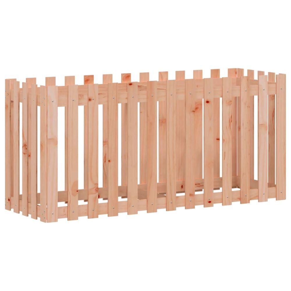 Garden Raised Bed with Fence Design 150x50x70 cm Solid Wood Douglas S0671368395