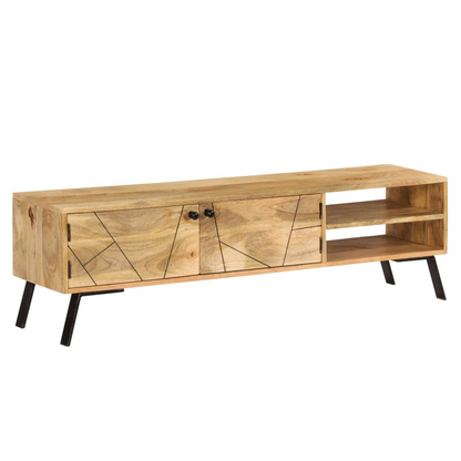 vidaXL TV Cabinet Solid Mango Wood 140x30x40 cm S0671172794