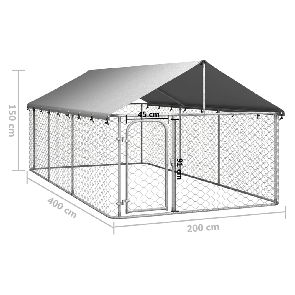 Outdoor Dog Kennel with Roof 100x100x150 cm to 600 x 300 x 150 cm V067939991