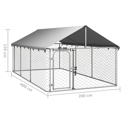 Outdoor Dog Kennel with Roof 100x100x150 cm to 600 x 300 x 150 cm V067939991