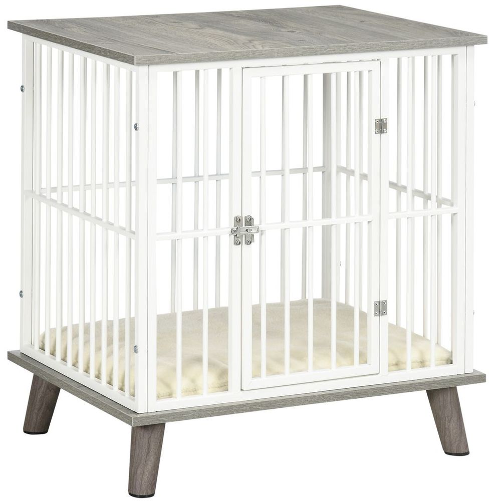 PawHut Dog Crate Furniture, Indoor Dog Kennel Side End Table, 64.5x48x70.5 cm S0671129905