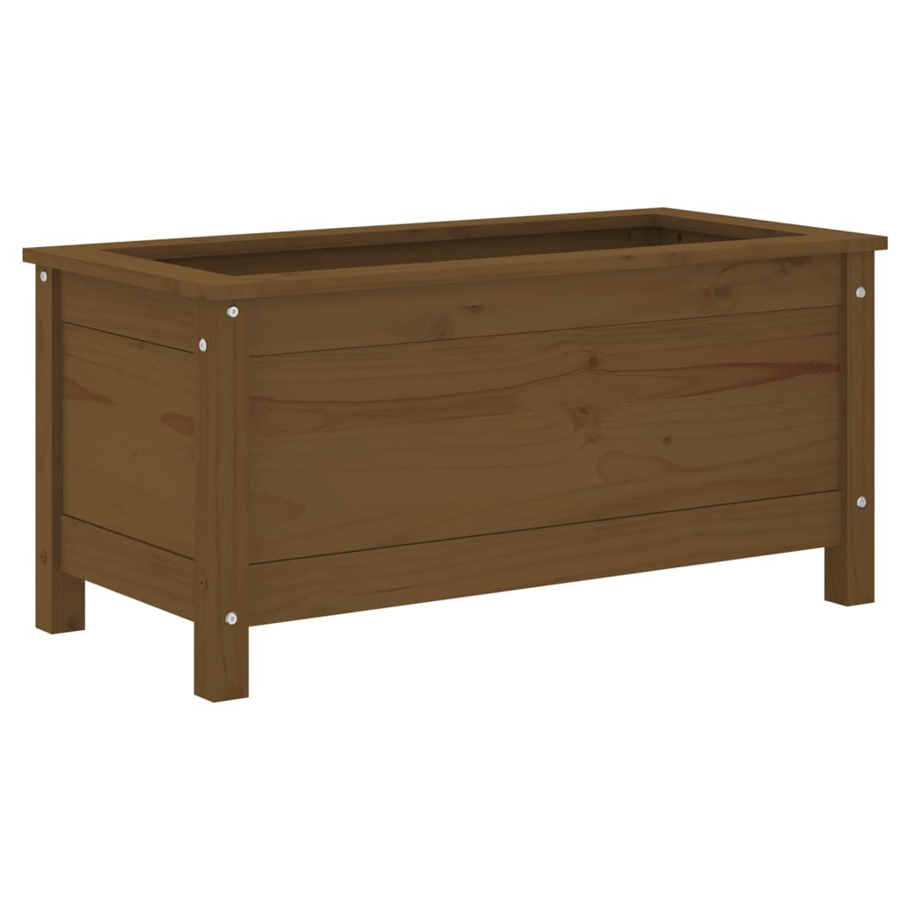 Garden Planter Honey Brown 82.5x40x39 cm Solid Wood Pine S0671358063