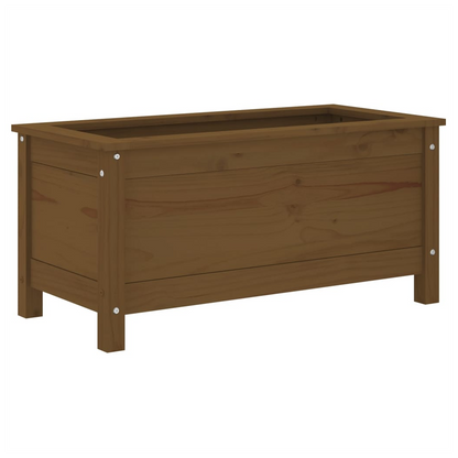 Garden Planter Honey Brown 82.5x40x39 cm Solid Wood Pine S0671358063