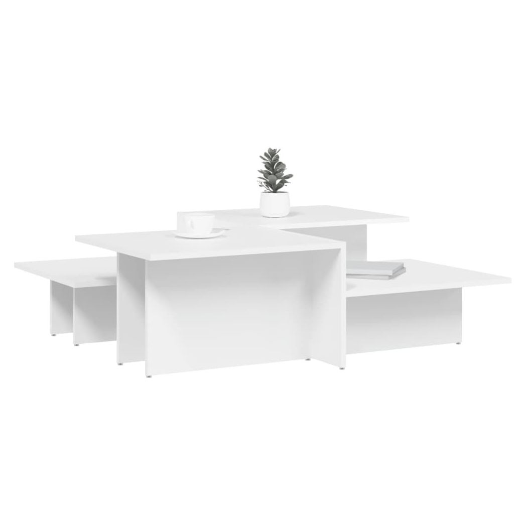 vidaXL Coffee Tables 2 pcs White Engineered Wood S0671016903