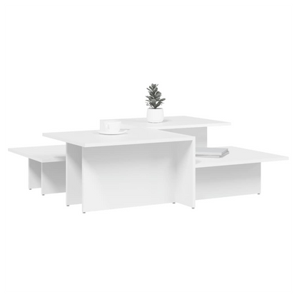 vidaXL Coffee Tables 2 pcs White Engineered Wood S0671016903