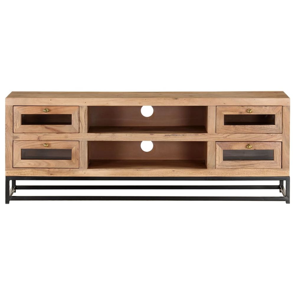 TV Cabinet 110x30x40 cm Solid Acacia Wood S0671169476