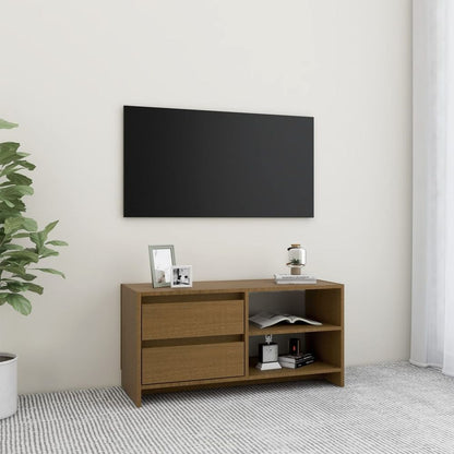 vidaXL TV Cabinet 80x31x39 cm Solid Pinewood V0671201841