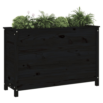 vidaXL Garden Raised Bed Black 119.5x40x78 cm Solid Wood Pine S0671357933