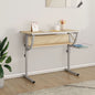 vidaXL Craft Desk White&Grey 110x53x(58-87) cm Engineered Wood&Steel V0671191938