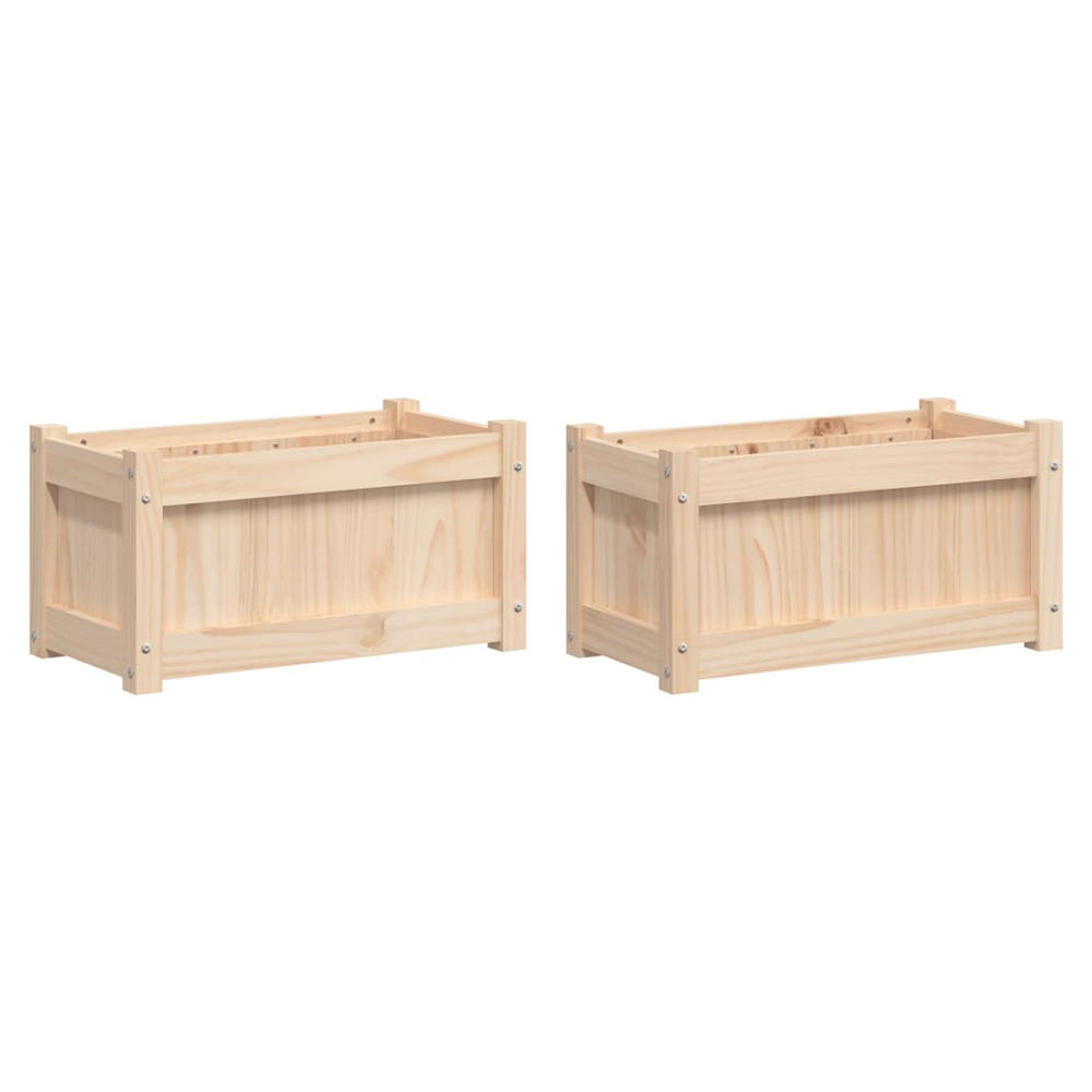 vidaXL Garden Planters 2 pcs Solid Wood Pine S0671383078