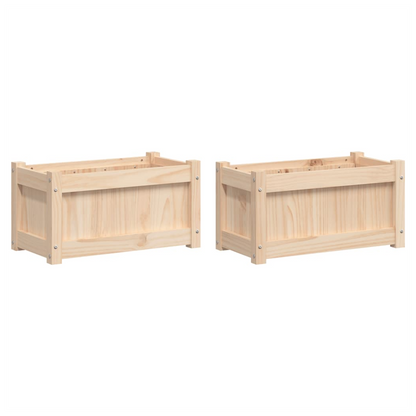 vidaXL Garden Planters 2 pcs Solid Wood Pine S0671383078