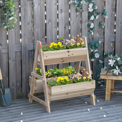 Wood Raised Garden Bed Planter Box with Stand S067941699