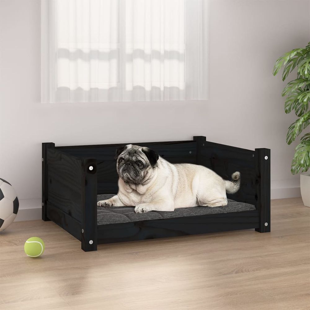 Dog Bed 55.5x45.5x28 cm to 75.5 x 55.5 x 28 cm Solid Pine Wood S0671058893