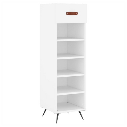 vidaXL Shoe Cabinet White 30x35x105 cm Engineered Wood S0671258641