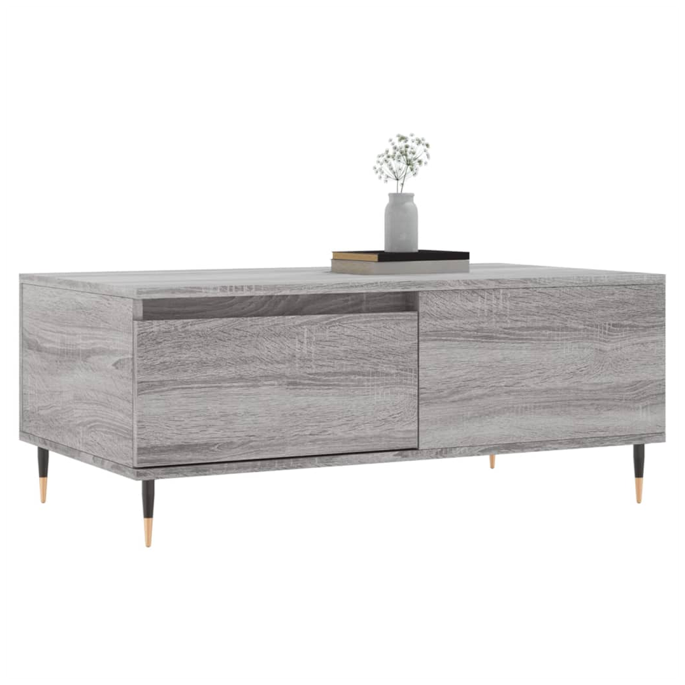 vidaXL Coffee Table Grey Sonoma 90x50x36.5 cm Engineered Wood S0671256875