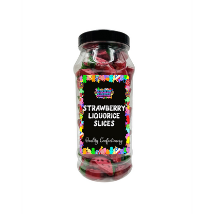 Strawberry Liquorice Slices Retro Sweets Gift Jar