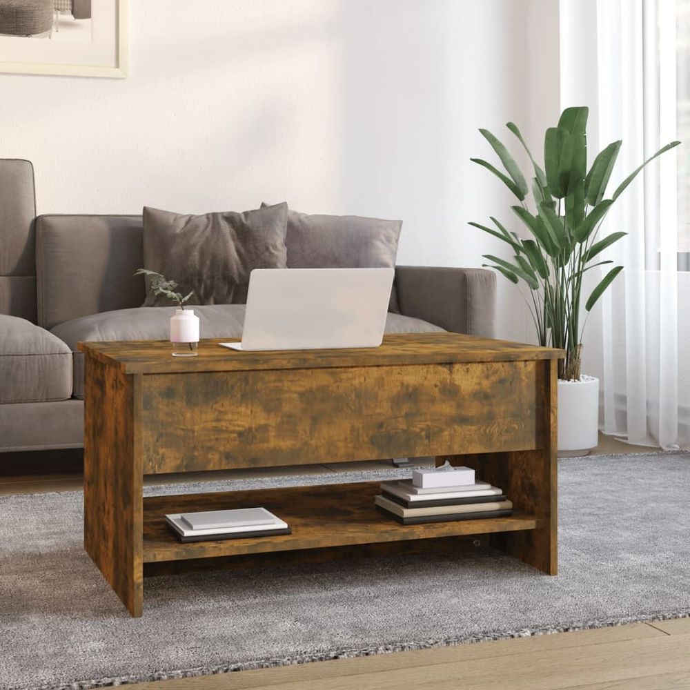 Coffee Table Smoked Oak 80x50x40 cm Engineered Wood S0671026321