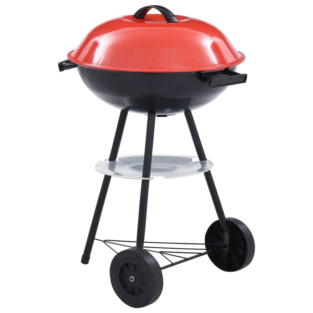 Portable XXL Charcoal Kettle BBQ Grill with Wheels 44 cm S069811375